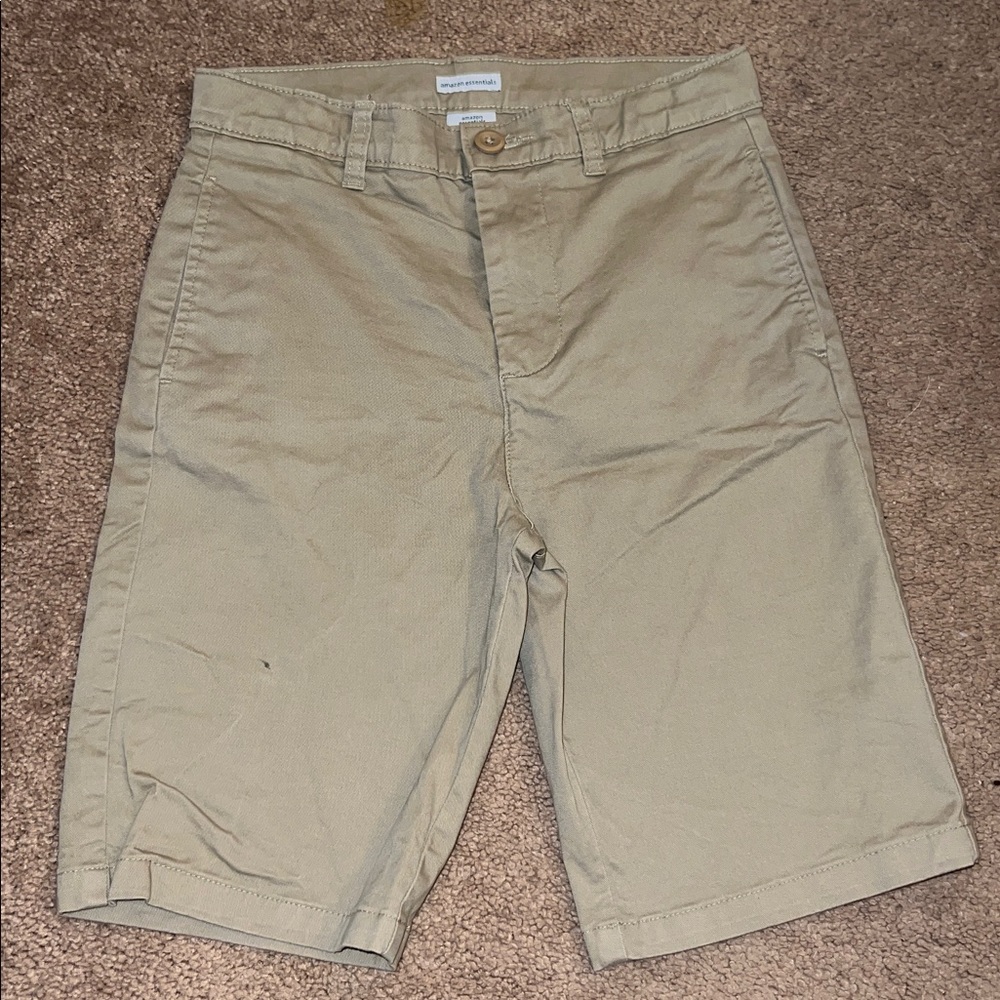 Amazon Essentials Boys Khaki Uniform Shorts – Size 12 Slim